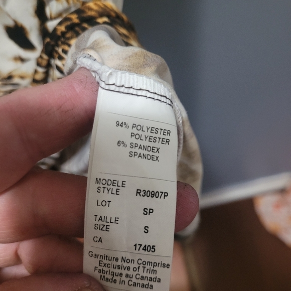 Proportion Petite Animal Print Short Sleeve Dress S - Picture 6 of 7